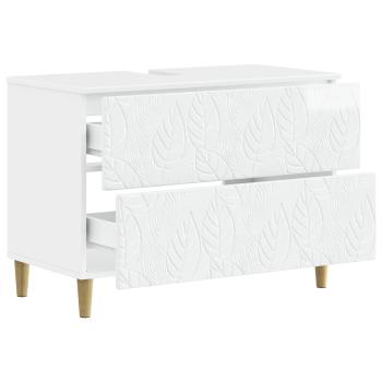 Waschbeckenschrank DELFT Hochglanz Weiß 82 x 41 x 59 cm