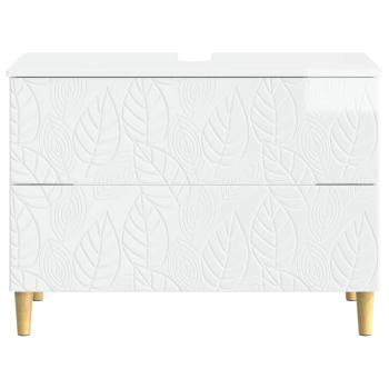 Waschbeckenschrank DELFT Hochglanz Weiß 82 x 41 x 59 cm