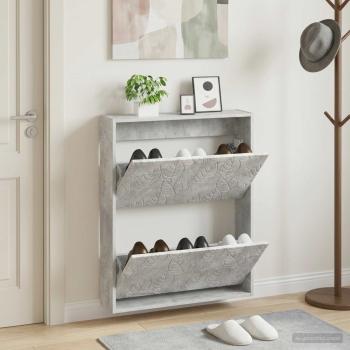 ARDEBO.de - Wandmontierter Schuhschrank DELFT 71 x 17 x 86 cm Holzwerkstoff