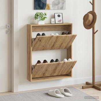 ARDEBO.de - Wandmontierter Schuhschrank DELFT 71 x 17 x 86 cm Holzwerkstoff