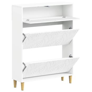 Schuhschrank DELFT 78 x 24 x 103 cm Holzwerkstoff Weiß