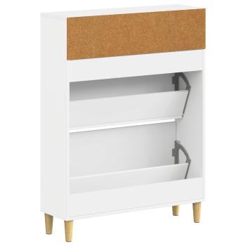 Schuhschrank DELFT 78 x 24 x 103 cm Holzwerkstoff Weiß