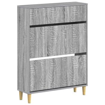 Schuhschrank DELFT 78 x 24 x 103 cm Holzwerkstoff Sonoma-Grau
