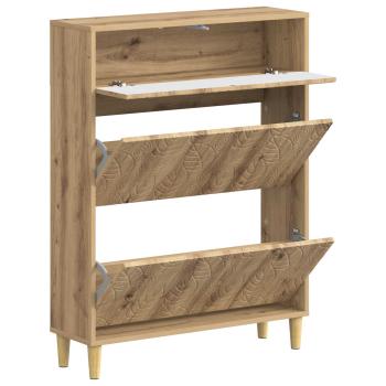 Schuhschrank DELFT 78 x 24 x 103 cm Holzwerkstoff Artisan-Eiche