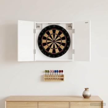 ARDEBO.de - Dartboard Schrank DELFT Wei? 52,5 x 10,5 x 53,5 cm