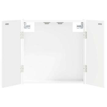 Dartboard Schrank DELFT Hochglanz Wei? 52,5 x 10,5 x 53,5 cm