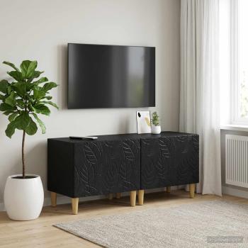 ARDEBO.de - TV-Schrank Schwarz Holzwerkstoff