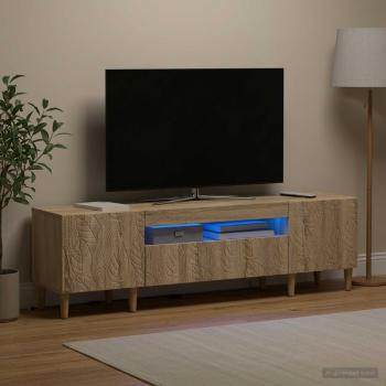ARDEBO.de - LED-TV-Schrank DELFT 153 x 35 x 43 cm Sonoma-Eiche