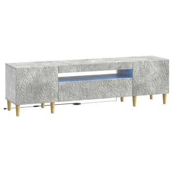 LED-TV-Schrank DELFT 153 x 35 x 43 cm Betongrau Holzwerkstoff