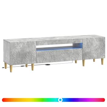LED-TV-Schrank DELFT 153 x 35 x 43 cm Betongrau Holzwerkstoff