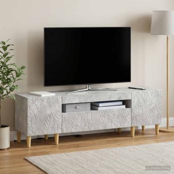 LED-TV-Schrank DELFT 153 x 35 x 43 cm Betongrau Holzwerkstoff