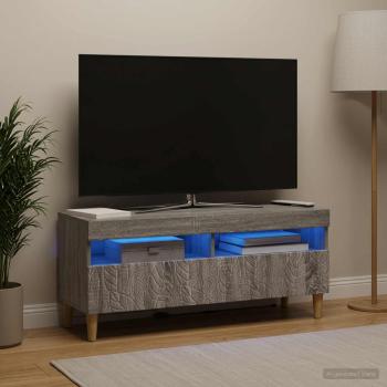LED-TV-Schrank Sonoma-Grau Holzwerkstoff