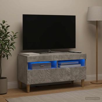 ARDEBO.de - LED-TV-Schrank Betongrau Holzwerkstoff