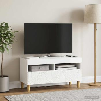 ARDEBO.de - LED-TV-Schrank Hochglanz Weiß Holzwerkstoff