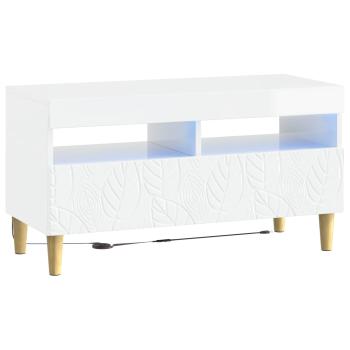 LED-TV-Schrank Hochglanz Weiß Holzwerkstoff
