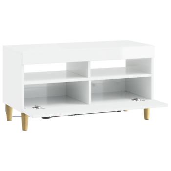 LED-TV-Schrank Hochglanz Weiß Holzwerkstoff