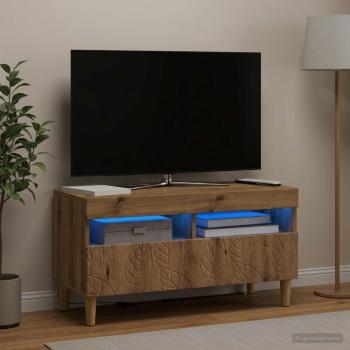 ARDEBO.de - LED-TV-Schrank Artisan-Eiche Holzwerkstoff