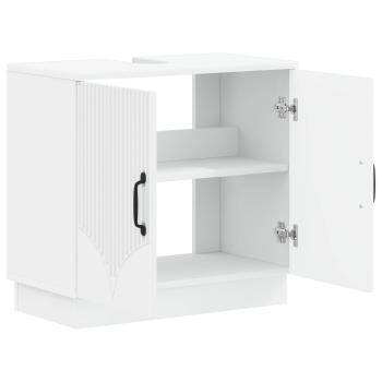 Waschbeckenschrank HOORN Weiß 59,5 x 31,5 x 56 cm Holzwerkstoff