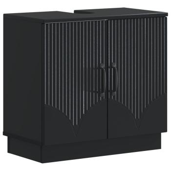 ARDEBO.de - Waschbeckenschrank HOORN Schwarz 59,5 x 31,5 x 56 cm