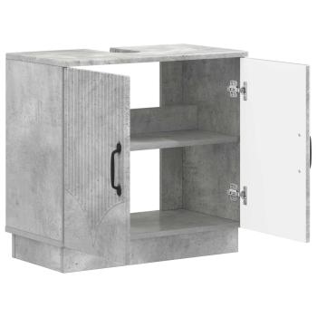 Waschbeckenschrank HOORN Betongrau 59,5 x 31,5 x 56 cm