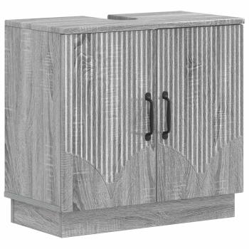 ARDEBO.de - Waschbeckenschrank HOORN Sonoma-Grau 59,5 x 31,5 x 56 cm