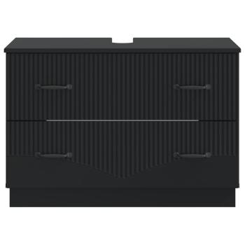 Waschbeckenschrank HOORN Schwarz 82 x 41 x 56 cm Holzwerkstoff