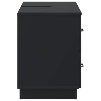 Waschbeckenschrank HOORN Schwarz 82 x 41 x 56 cm Holzwerkstoff