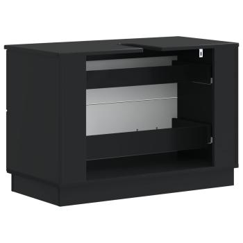 Waschbeckenschrank HOORN Schwarz 82 x 41 x 56 cm Holzwerkstoff