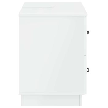 Waschbeckenschrank HOORN Hochglanz Weiß 82 x 41 x 56 cm