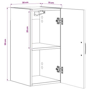 Badezimmer-Wandschrank HOORN Altholz 30 x 31 x 59 cm