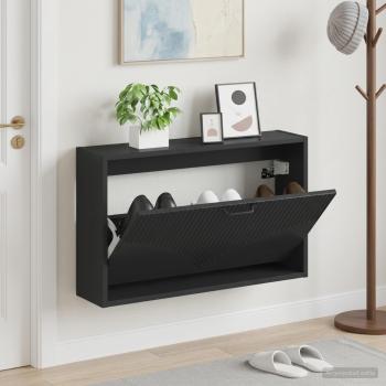ARDEBO.de - Wandmontierter Schuhschrank HOORN 71 x 17 x 43 cm Holzwerkstoff