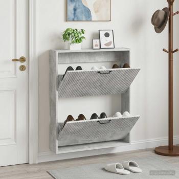 ARDEBO.de - Wandmontierter Schuhschrank HOORN 71 x 17 x 86 cm Holzwerkstoff