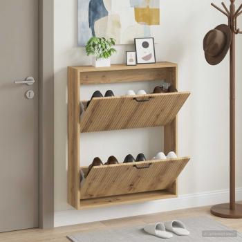 ARDEBO.de - Wandmontierter Schuhschrank HOORN 71 x 17 x 86 cm Holzwerkstoff