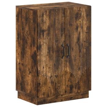 ARDEBO.de - Schuhschrank HOORN 59,5 x 39,5 x 87 cm Holzwerkstoff Raucheiche