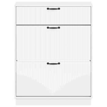 Schuhschrank HOORN 78 x 24 x 100 cm Holzwerkstoff Weiß