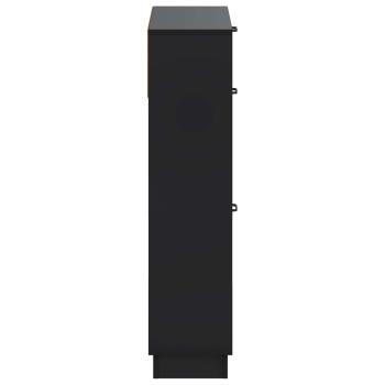 Schuhschrank HOORN 78 x 24 x 100 cm Holzwerkstoff Schwarz