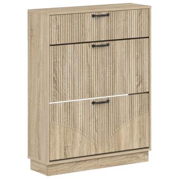 Schuhschrank HOORN 78 x 24 x 100 cm Holzwerkstoff Sonoma-Eiche