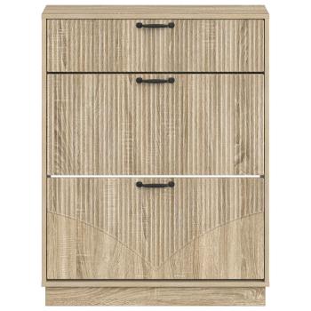 Schuhschrank HOORN 78 x 24 x 100 cm Holzwerkstoff Sonoma-Eiche