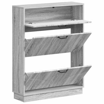 Schuhschrank HOORN 78 x 24 x 100 cm Holzwerkstoff Sonoma-Grau
