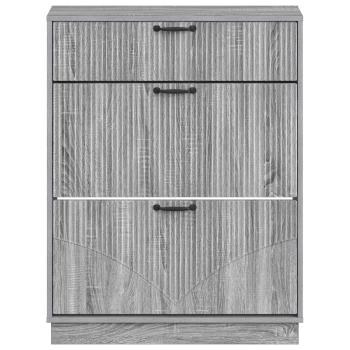 Schuhschrank HOORN 78 x 24 x 100 cm Holzwerkstoff Sonoma-Grau