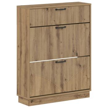 Schuhschrank HOORN 78 x 24 x 100 cm Holzwerkstoff Artisan-Eiche
