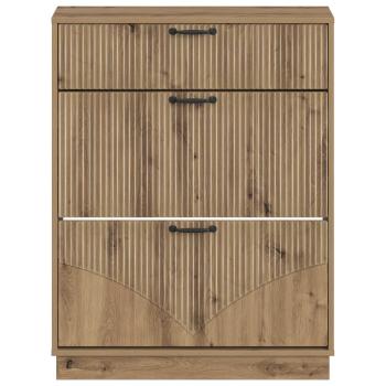 Schuhschrank HOORN 78 x 24 x 100 cm Holzwerkstoff Artisan-Eiche