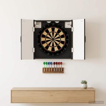 ARDEBO.de - Dartboard Schrank HOORN Schwarz 52,5 x 10,5 x 53,5 cm