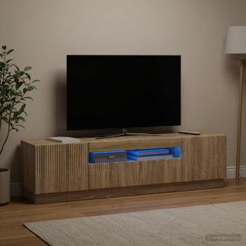 LED-TV-Schrank Sonoma-Eiche Holzwerkstoff