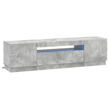 ARDEBO.de - LED-TV-Schrank Betongrau Holzwerkstoff