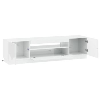 LED-TV-Schrank Hochglanz Weiß Holzwerkstoff
