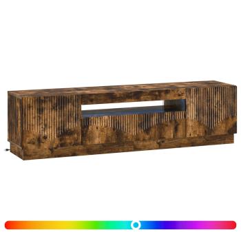 LED-TV-Schrank Raucheiche Holzwerkstoff