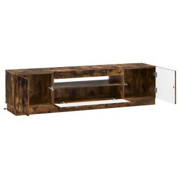 LED-TV-Schrank Raucheiche Holzwerkstoff