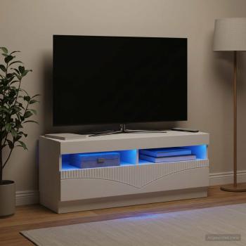 LED-TV-Schrank Weiß Holzwerkstoff