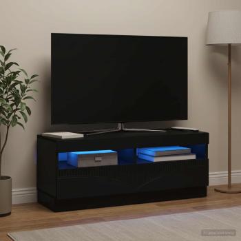 ARDEBO.de - LED-TV-Schrank Schwarz Holzwerkstoff